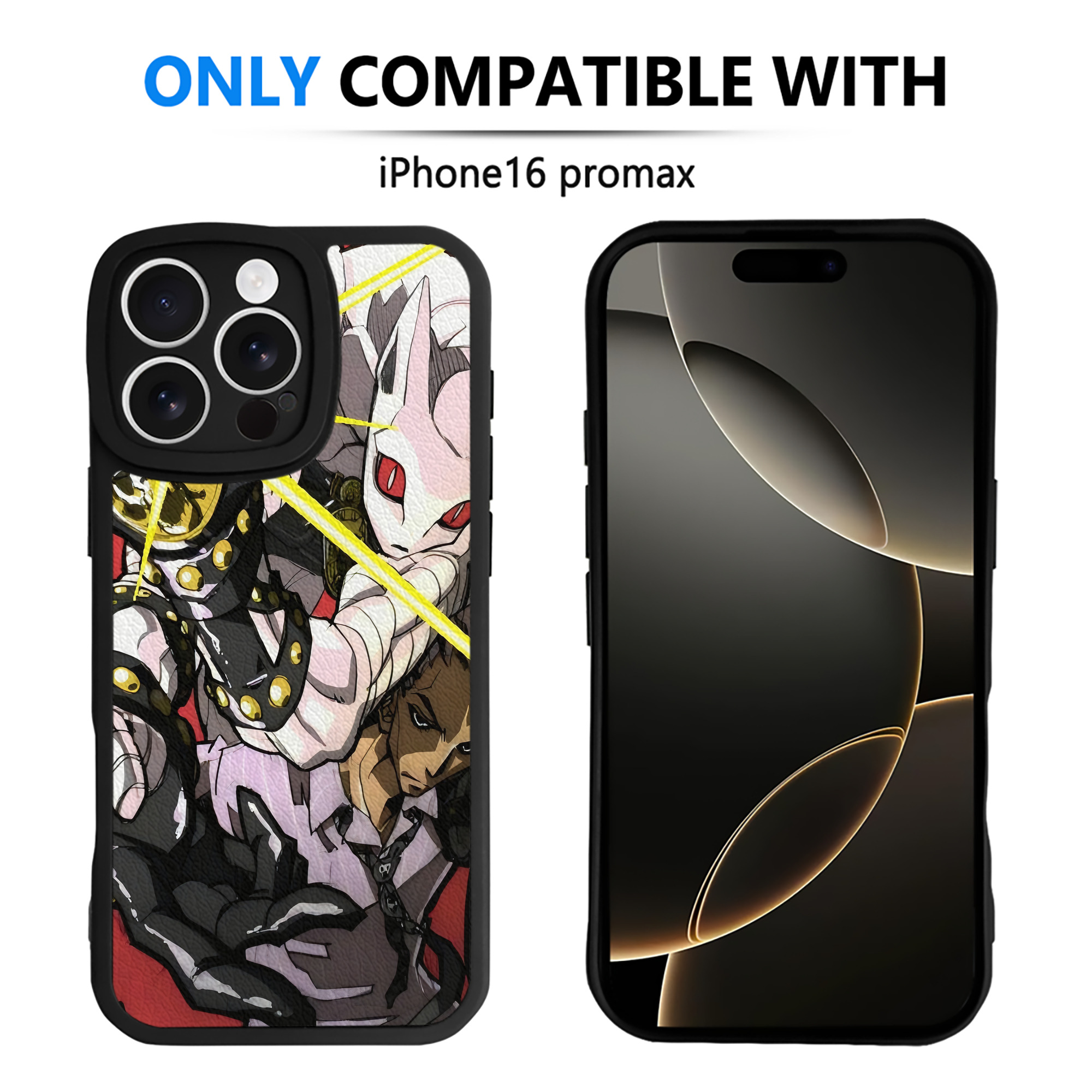 （画像用） ジョジョの奇妙な冒険 JoJo's Bizarre Adventure 【iPhone 16シリーズ対応】シリコンスマホケース（レザー調） 材質：シリコン